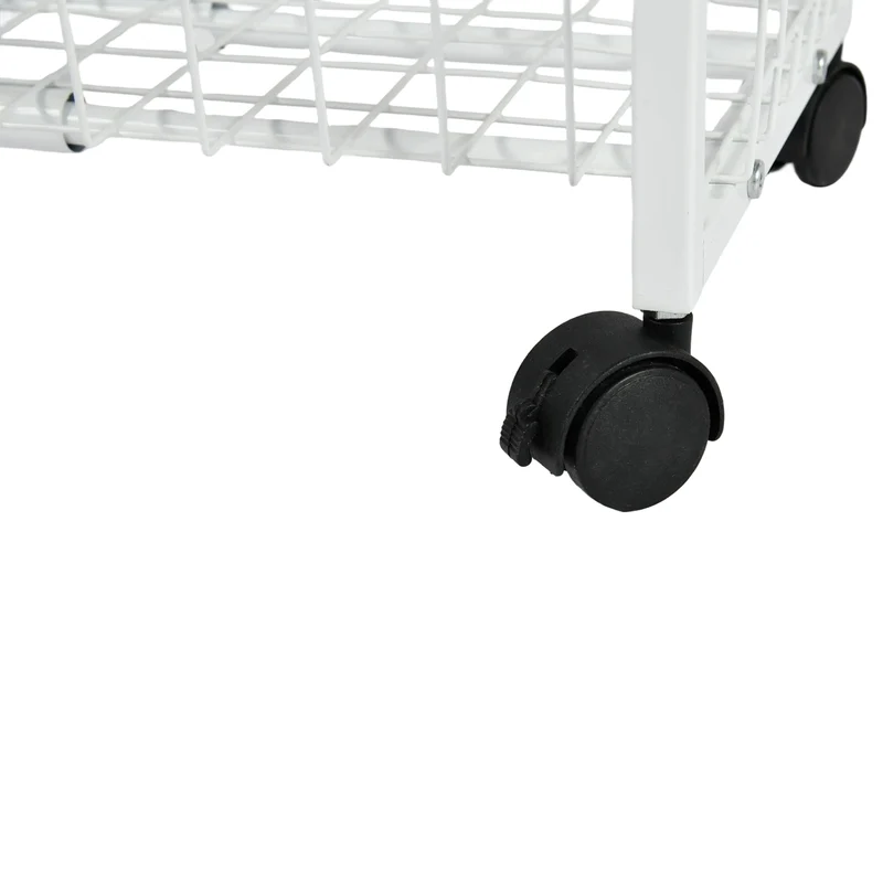 Fünfstöckiges Snackregal für Servierwagen mit Push-Pull-Körben, Schwarz/Weiß – GANDY
