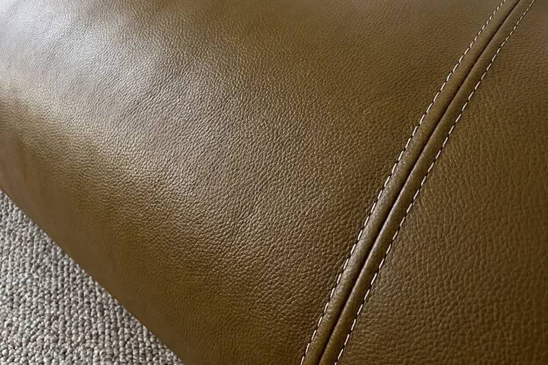 KAWOLA Sofa CELESTE 4-Sitzer Leder camel