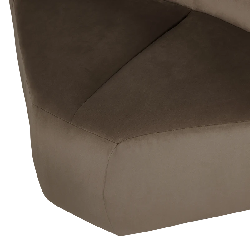 Mojo eckelement rund samt taupe