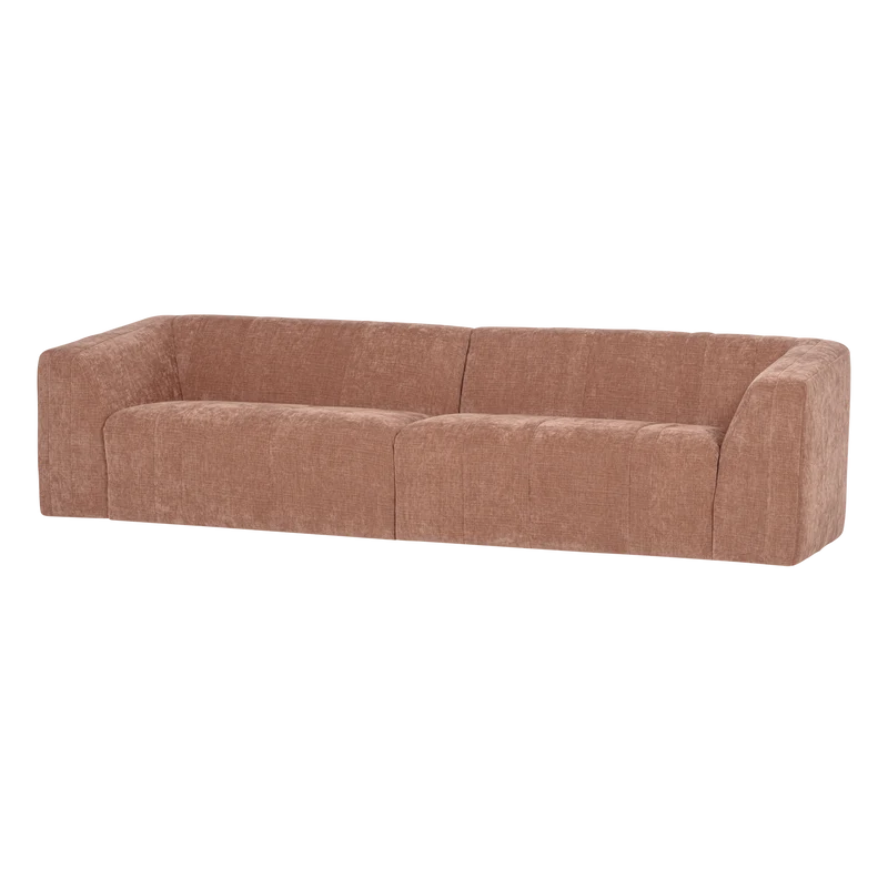 Omaire 4-Sitzer-Sofa chenille hellrosa