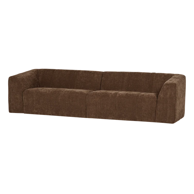 Omaire 4-Sitzer-Sofa chenille hellbraun