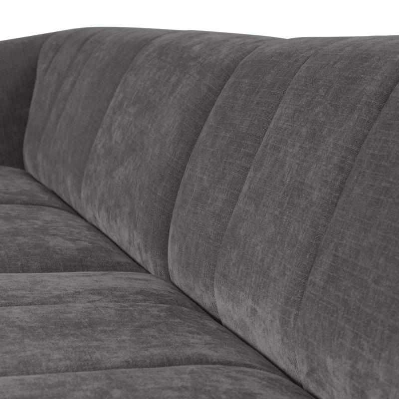 Omaire 4-Sitzer-Sofa Chenille Grau