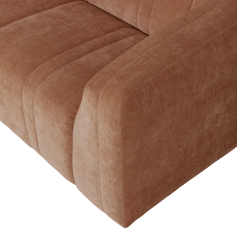 Omaire 2-Sitzer-Sofa Chenille Rostbraun