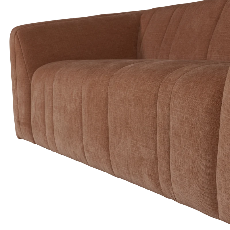 Omaire 2-Sitzer-Sofa Chenille Rostbraun