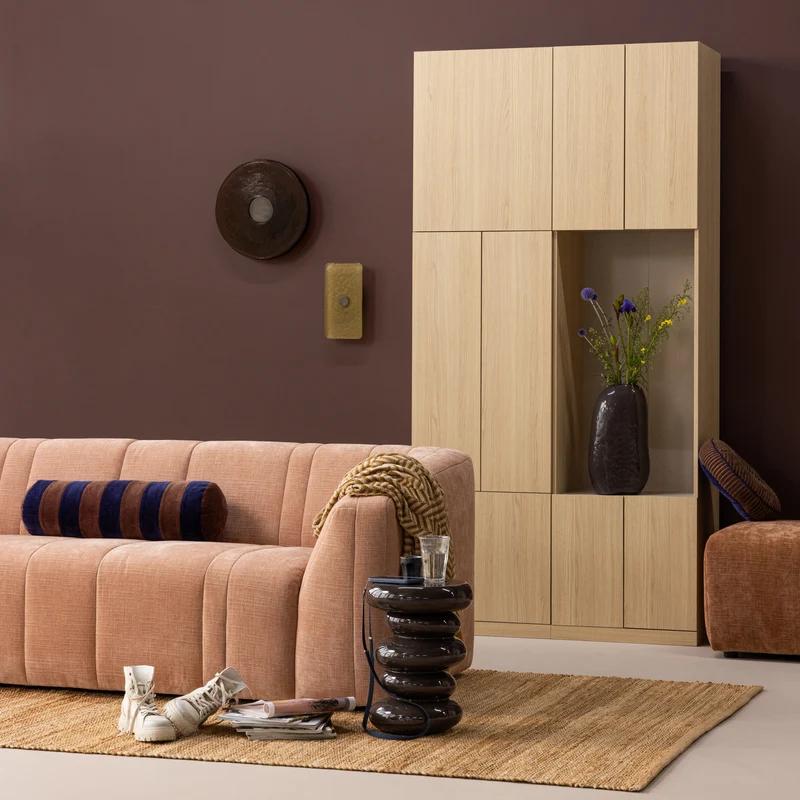 Build schmaler ablageschrank eichendekor natur 54 cm