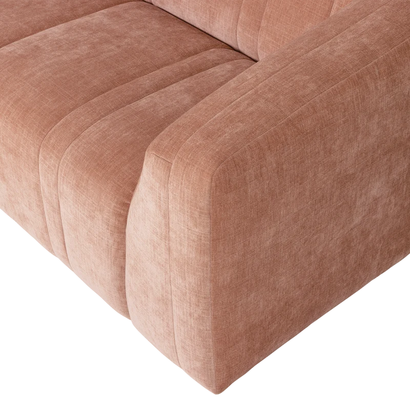 Omaire 2-Sitzer-Sofa chenille hellrosa