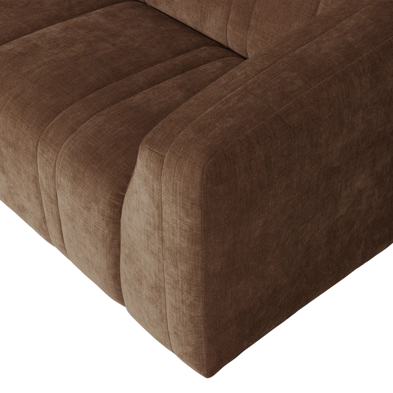 Omaire 2-Sitzer-Sofa chenille hellbraun