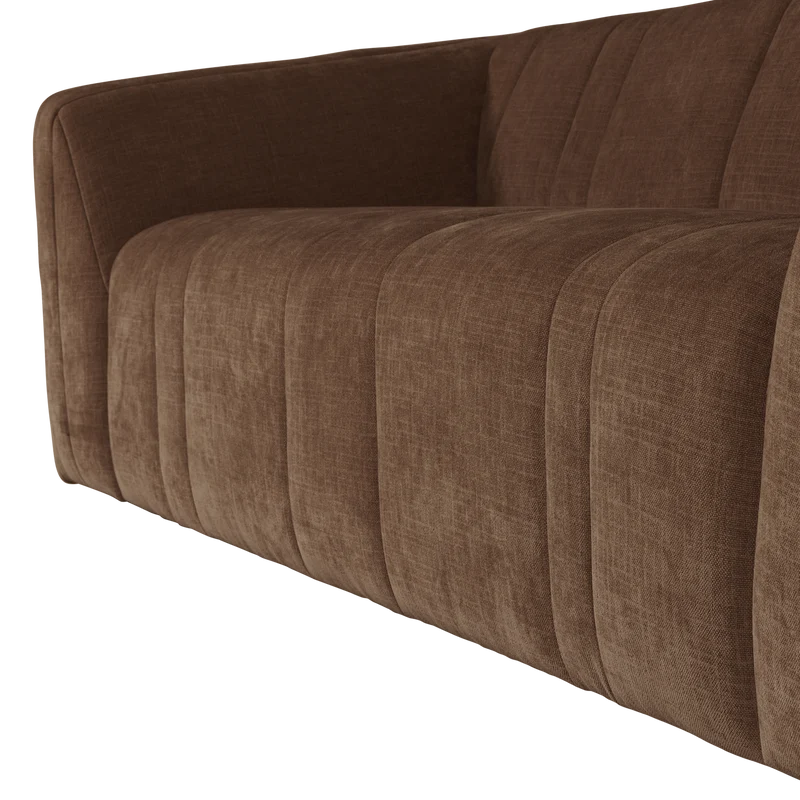 Omaire 2-Sitzer-Sofa chenille hellbraun