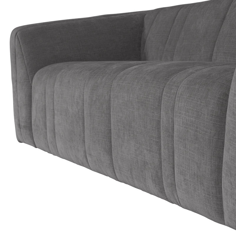 Omaire 2-Sitzer-Sofa Chenille Grau
