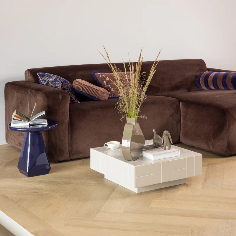 Odina couchtisch quadrat fliesen grau