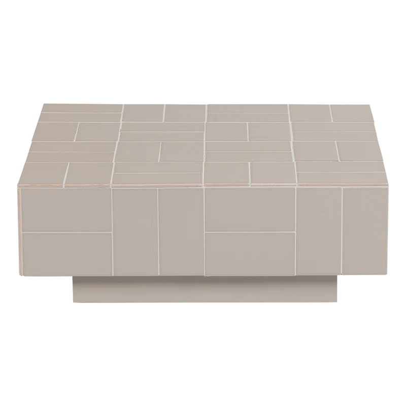 Odina couchtisch quadrat fliesen grau