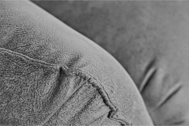 KAWOLA Sessel DAVITO Lederimitat im Vintagelook grau