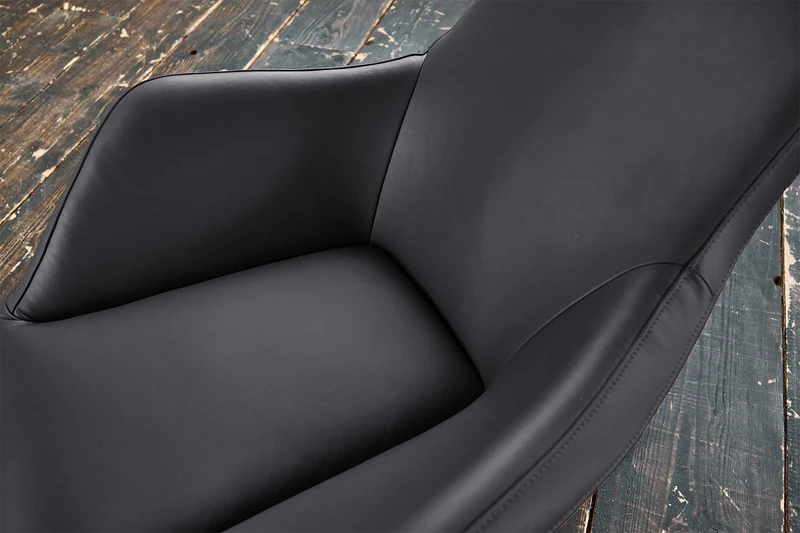 B-Ware KAWOLA Relaxliege CAVAL Leder schwarz