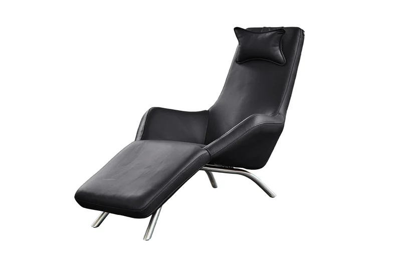 B-Ware KAWOLA Relaxliege CAVAL Leder schwarz