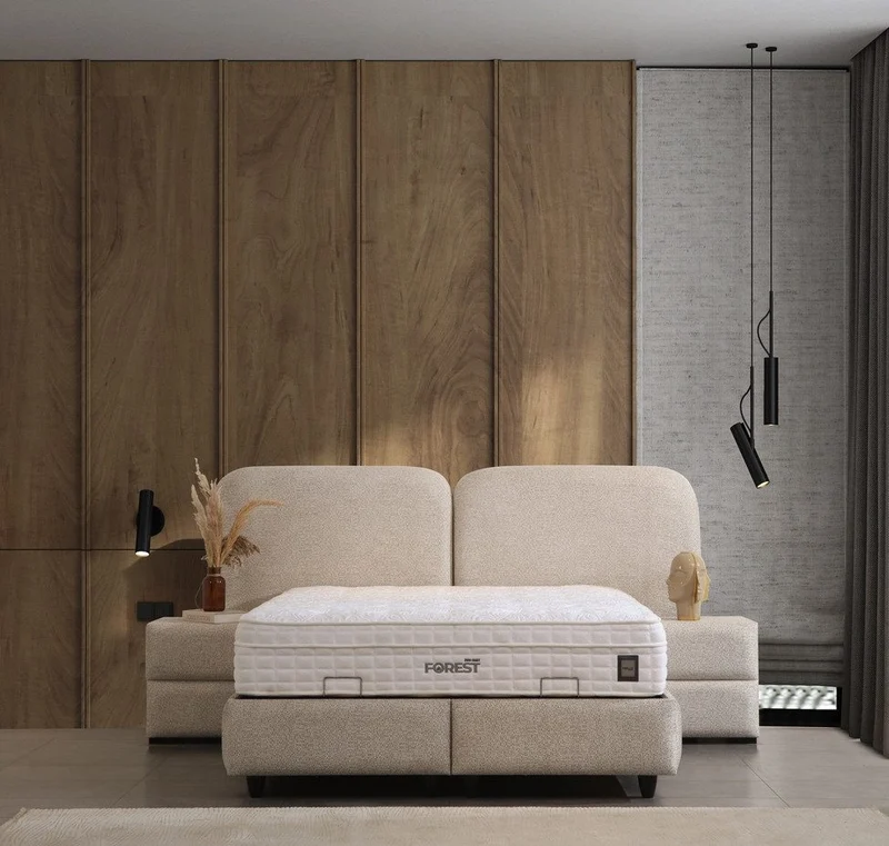 Boxspringbett Reo – mit 2 Nachttischen