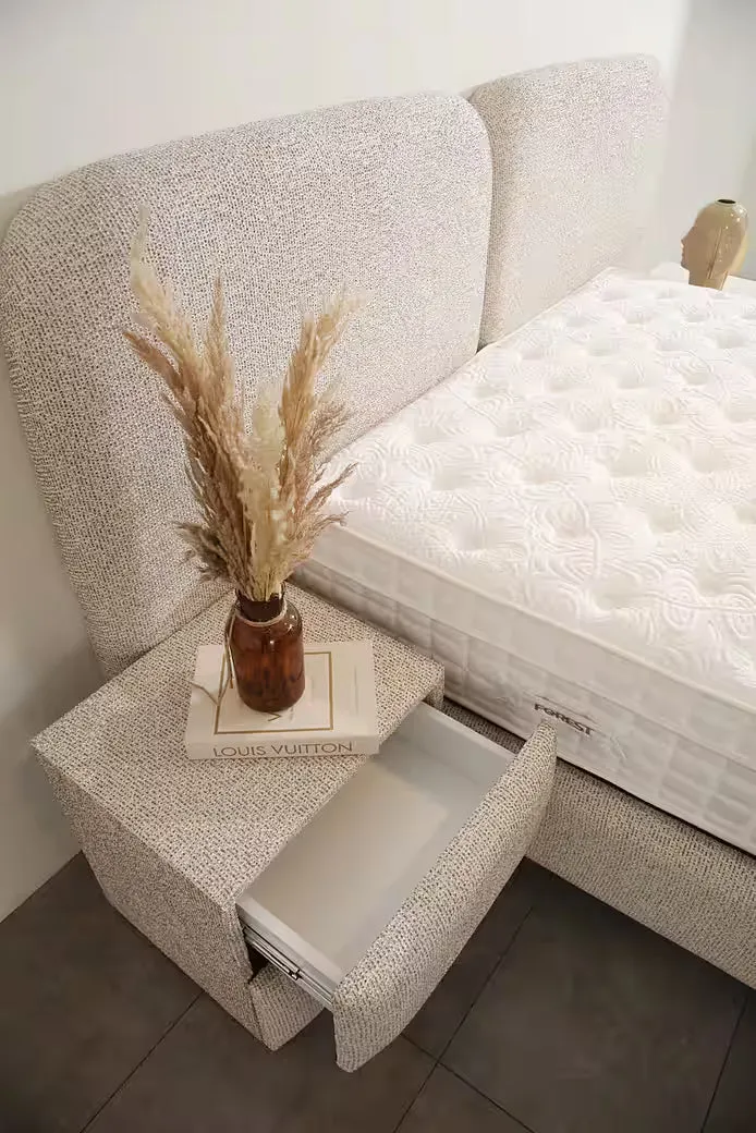 Boxspringbett Reo – mit 2 Nachttischen