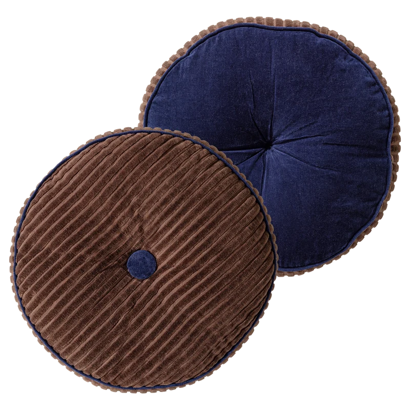Niva Kissen Velvet Braun/Blau - 4er-Set