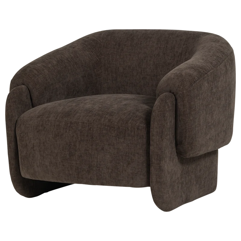Moru Sessel Chenille Dunkelbraun