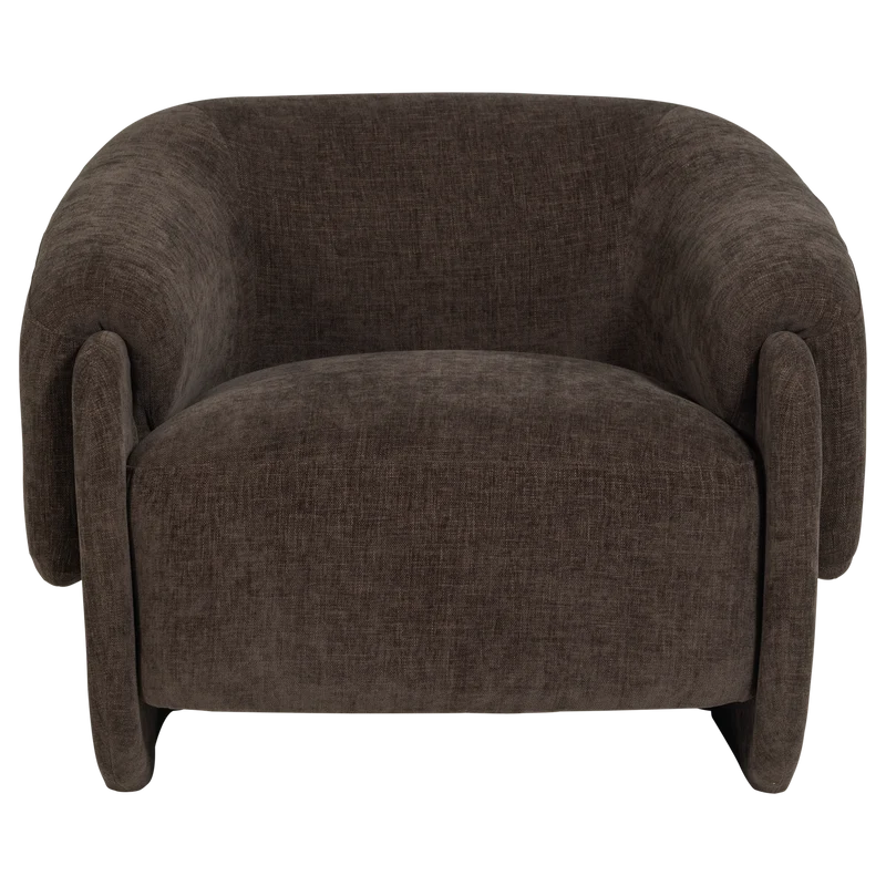 Moru Sessel Chenille Dunkelbraun
