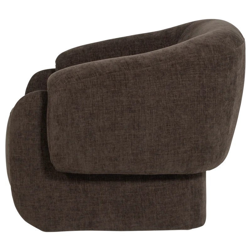 Moru Sessel Chenille Dunkelbraun