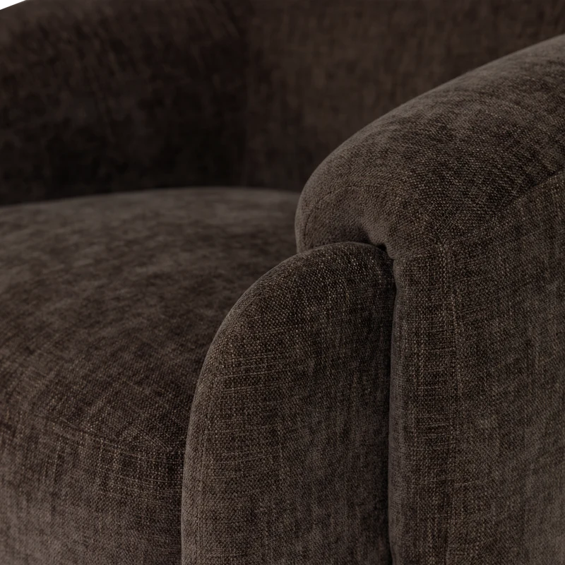 Moru Sessel Chenille Dunkelbraun
