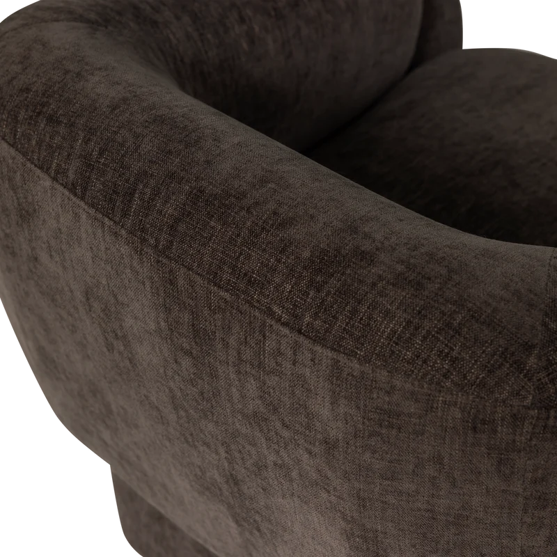 Moru Sessel Chenille Dunkelbraun