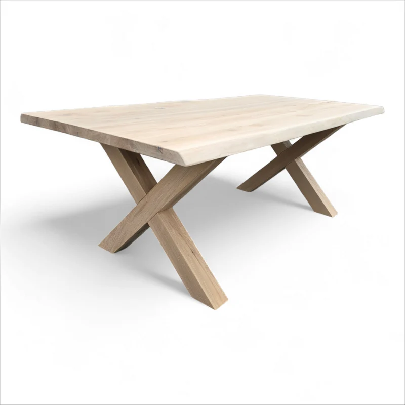 Esstisch (Hox) Eiche Massivholz Holzgestell X-Form