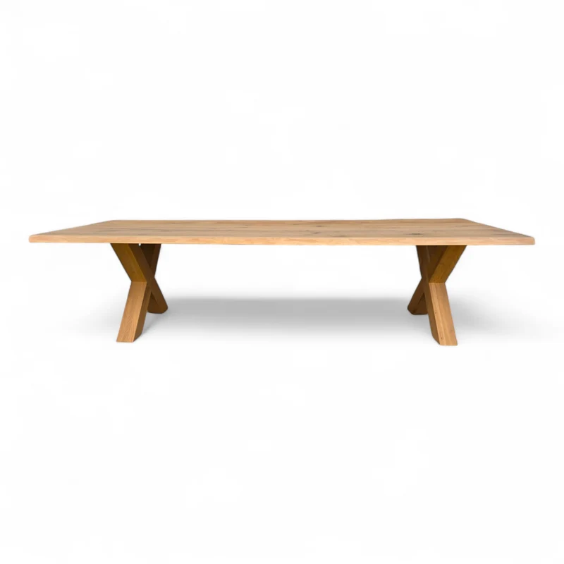 Esstisch (Hox) Eiche Massivholz Holzgestell X-Form