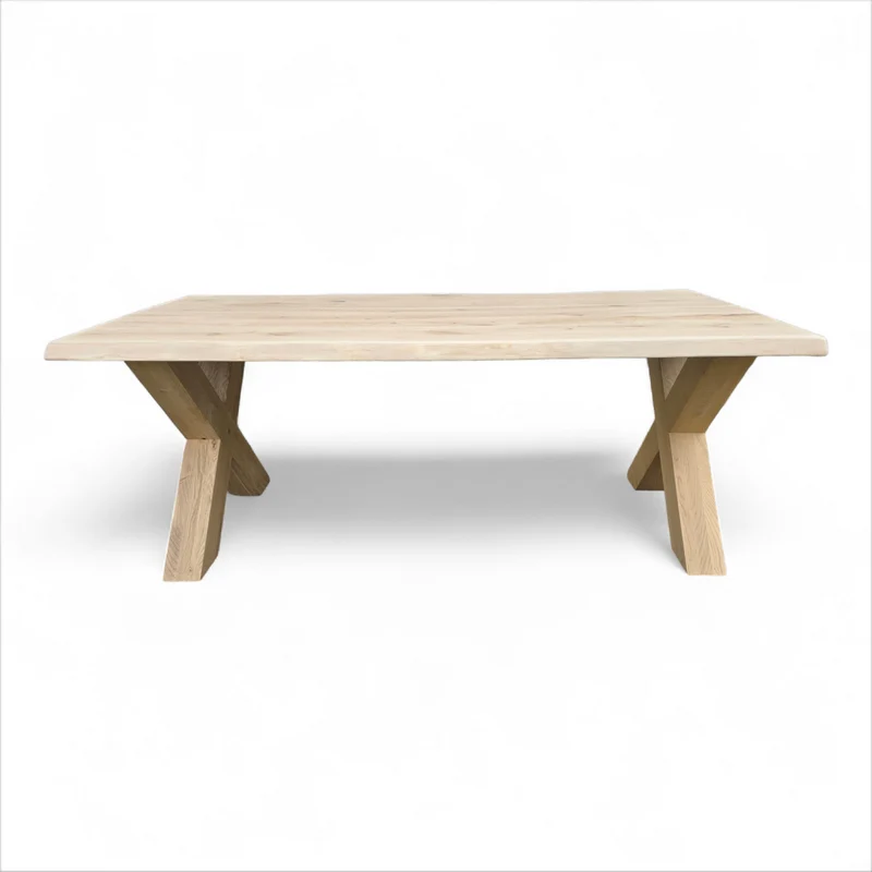 Esstisch (Hox) Eiche Massivholz Holzgestell X-Form