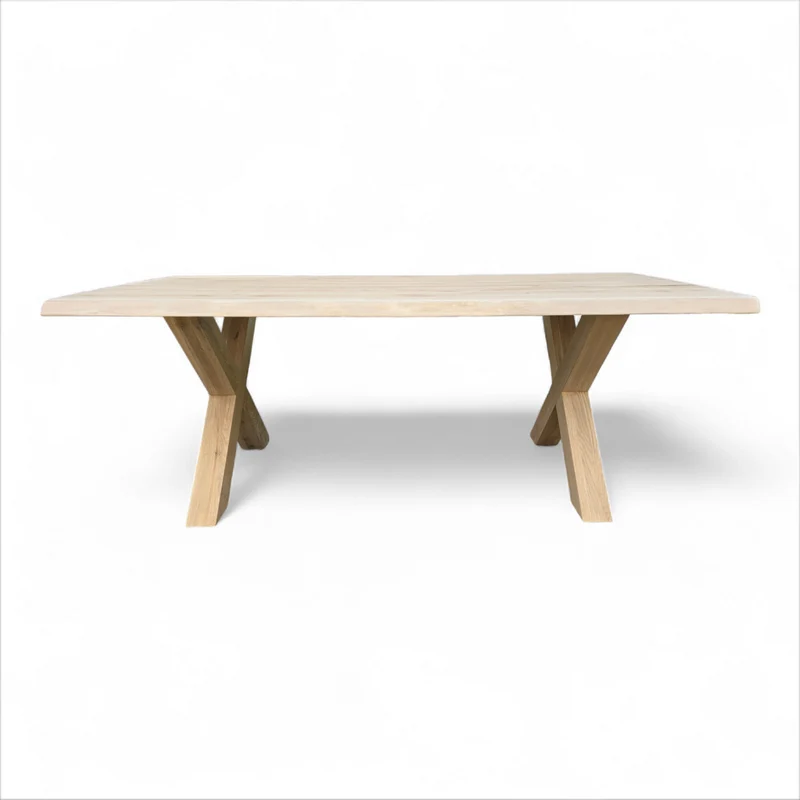 Esstisch (Hox) Eiche Massivholz Holzgestell X-Form