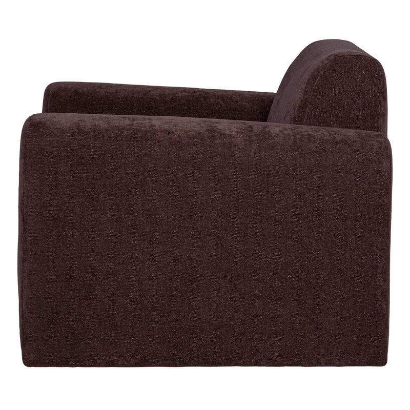 Umina Sessel slub chenille Bordeauxrot