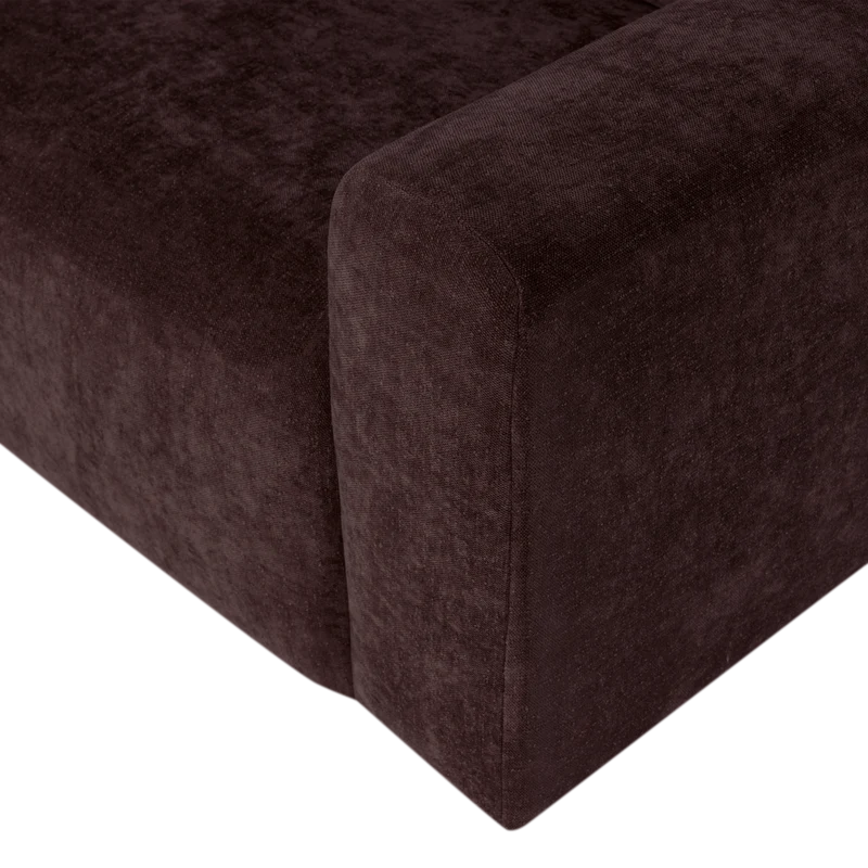 Umina Sessel slub chenille Bordeauxrot