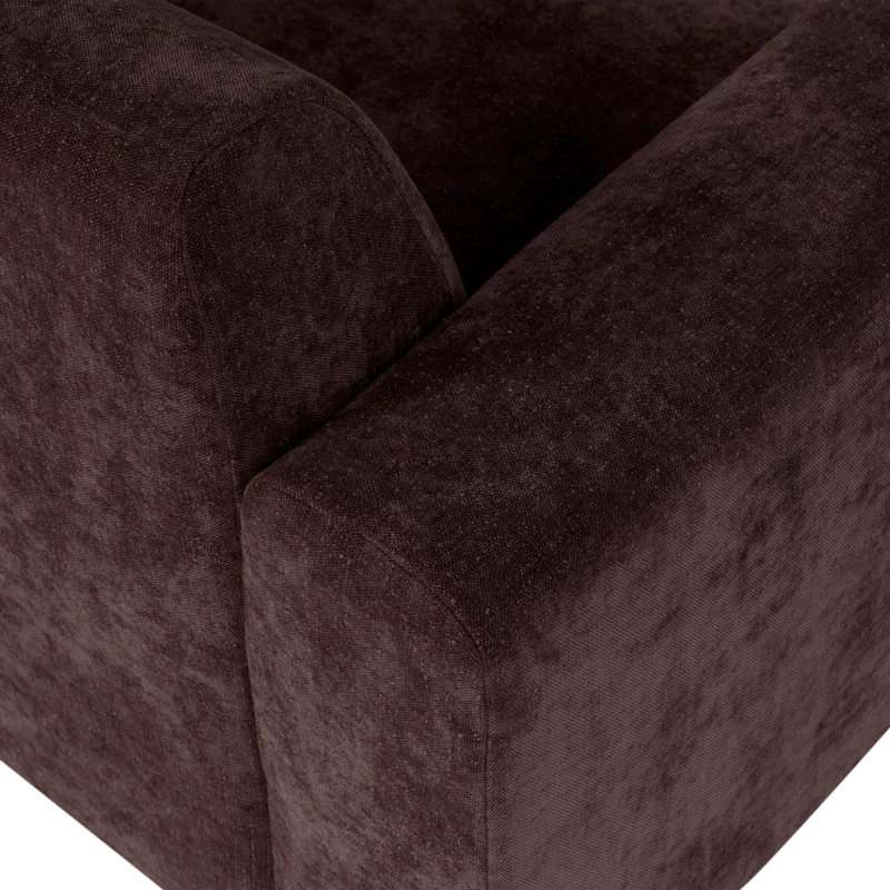 Umina Sessel slub chenille Bordeauxrot