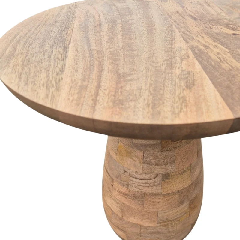 Massivholz Beistelltisch KITAR-G 45cm Mangoholz natural Pflanzhocker