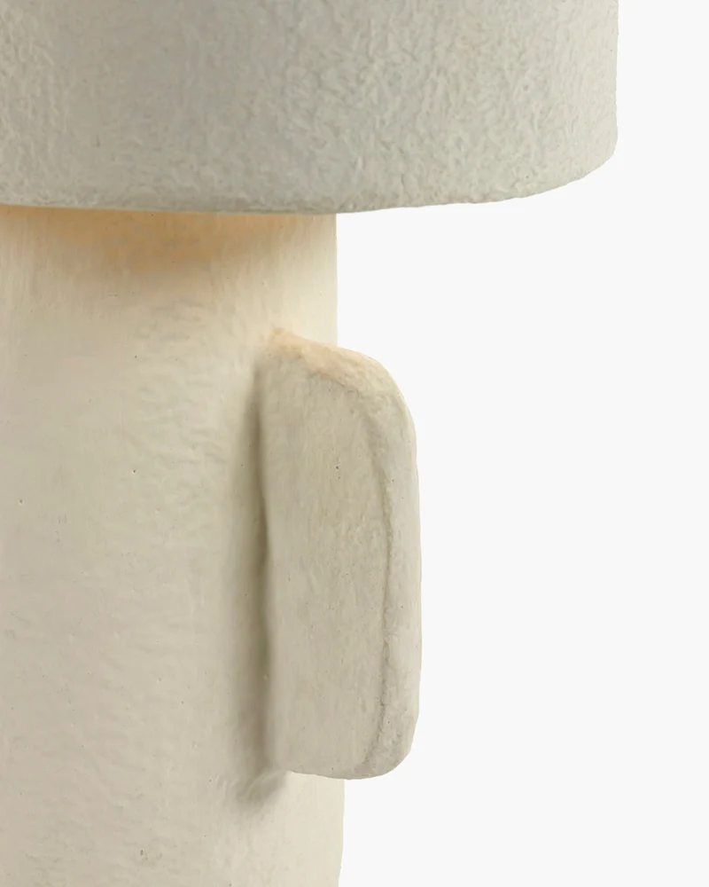 Table lamp S white paper mache Earth