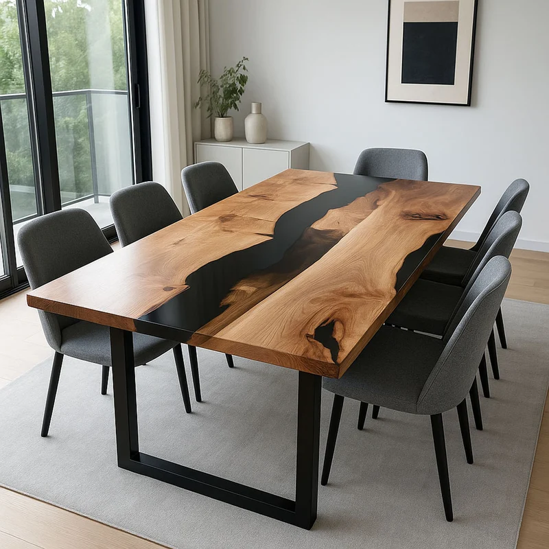 Epoxidharz Tisch aus Akazie | Modell Kuckuck