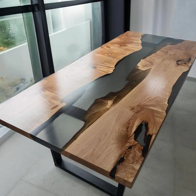 Epoxidharz Tisch aus Akazie | Modell Kuckuck