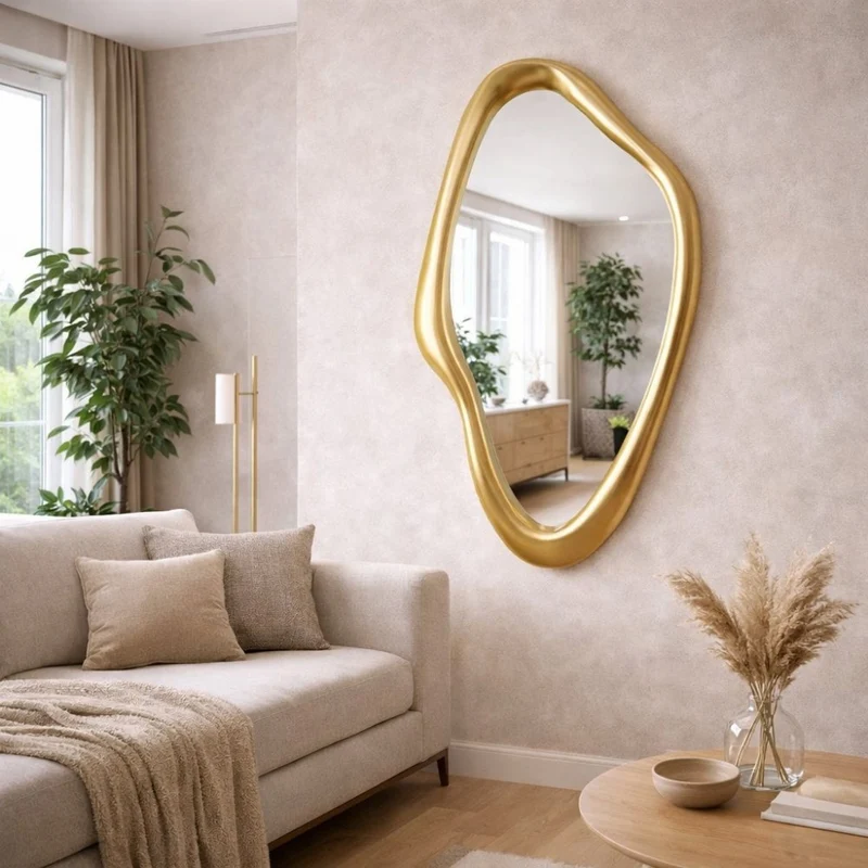 Design Wandspiegel PRINCESS 150cm Gold variabel aufhängbar