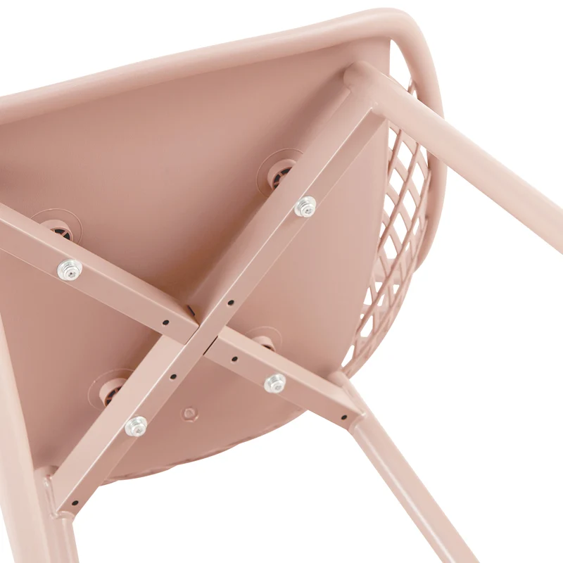 Morandi Color Metal Side Chair (4er-Set) - Bohnenpaste/Eiscremegrün/Khaki-MILAN