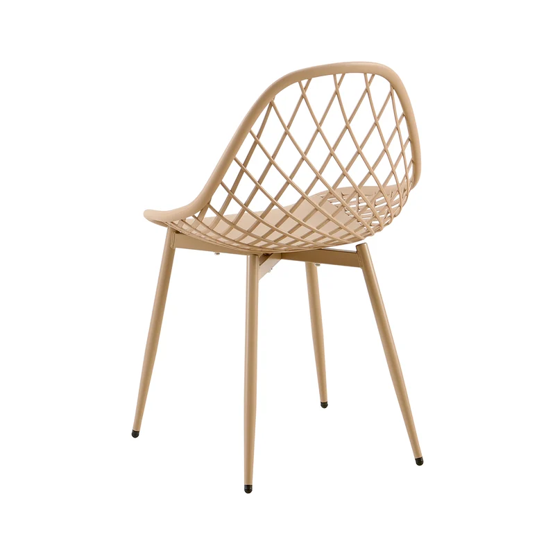 Morandi Color Metal Side Chair (4er-Set) - Bohnenpaste/Eiscremegrün/Khaki-MILAN