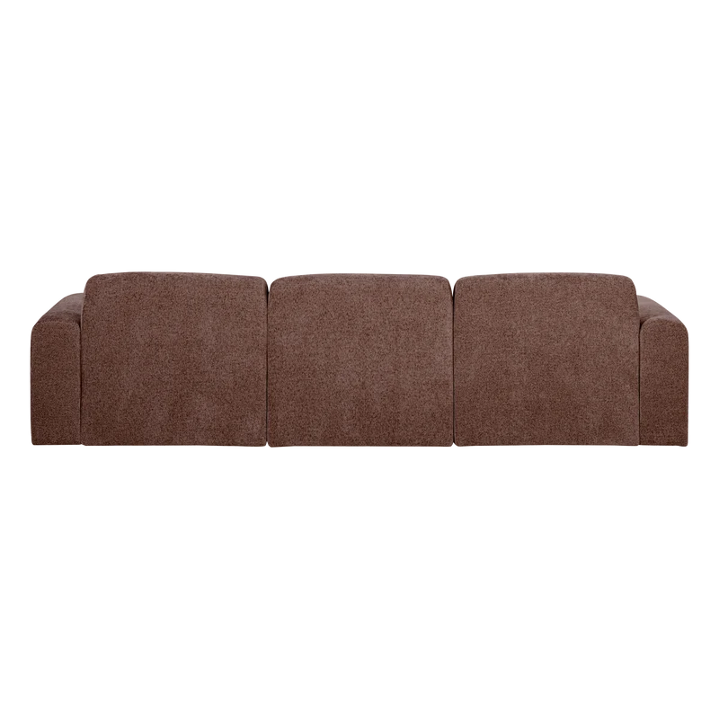 Umina 3-Sitzer-Sofa slub chenille Altrosa