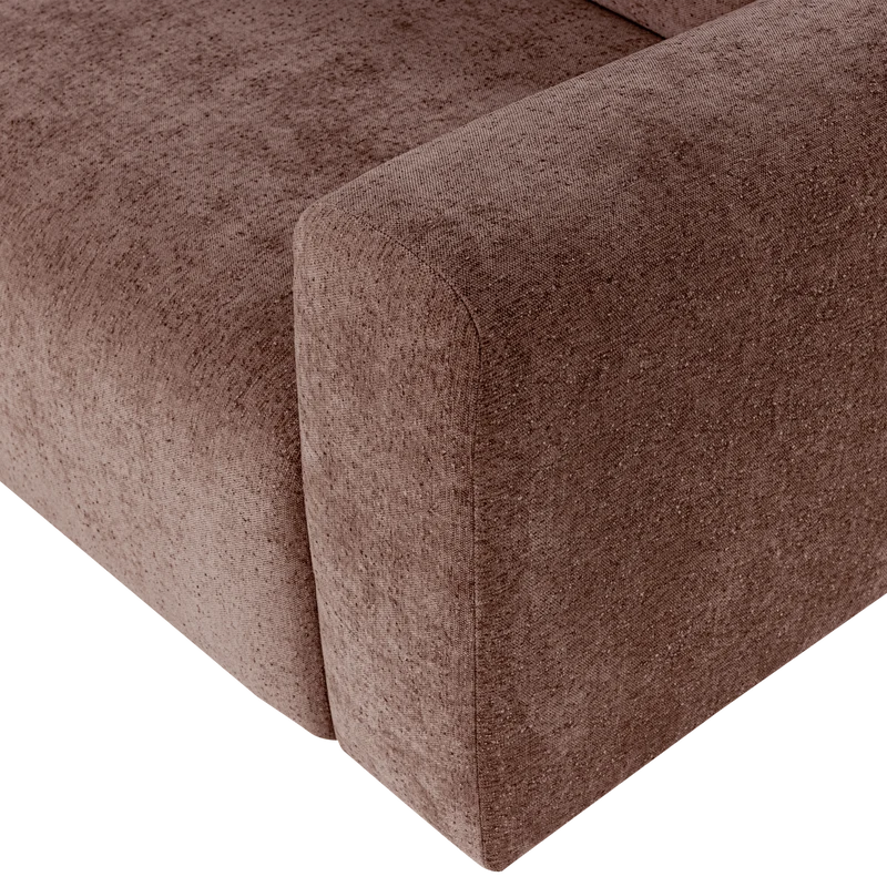 Umina 3-Sitzer-Sofa slub chenille Altrosa
