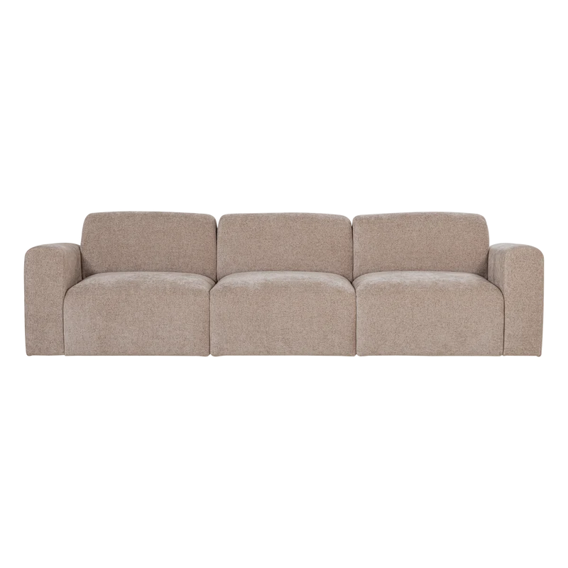 Umina 3-Sitzer-Sofa slub chenille Natur