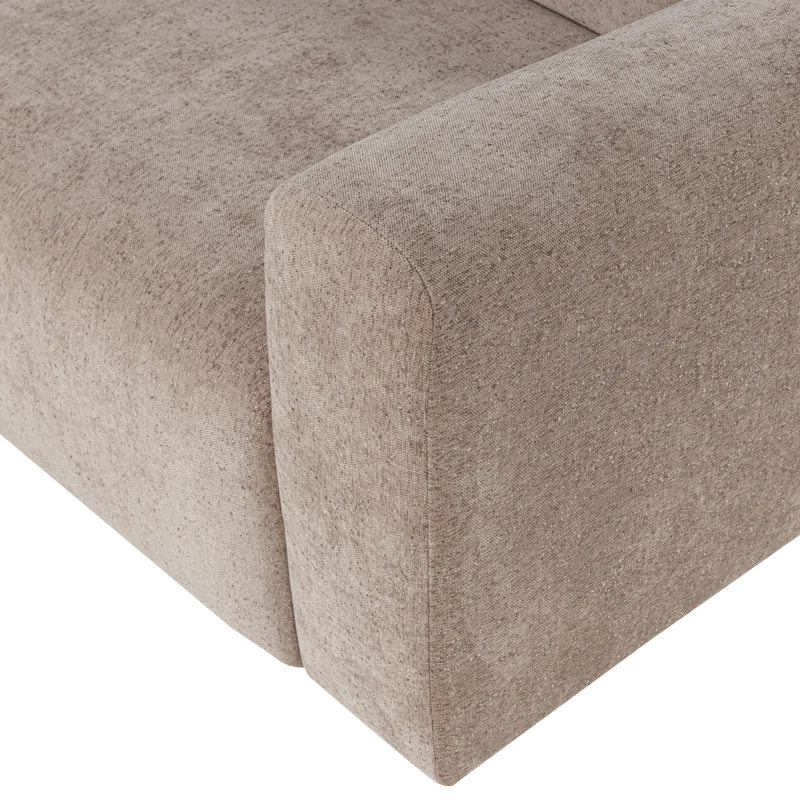 Umina 3-Sitzer-Sofa slub chenille Natur