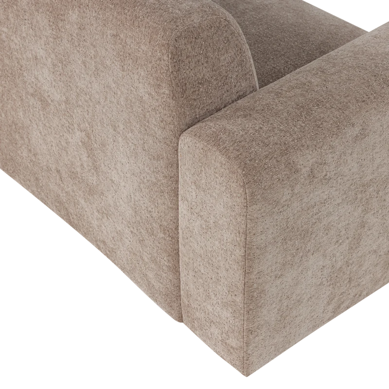Umina 3-Sitzer-Sofa slub chenille Natur