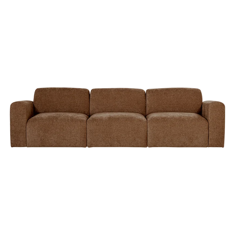 Umina 3-Sitzer-Sofa slub chenille Hellbraun