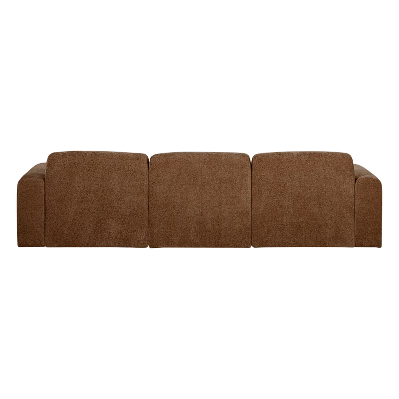 Umina 3-Sitzer-Sofa slub chenille Hellbraun