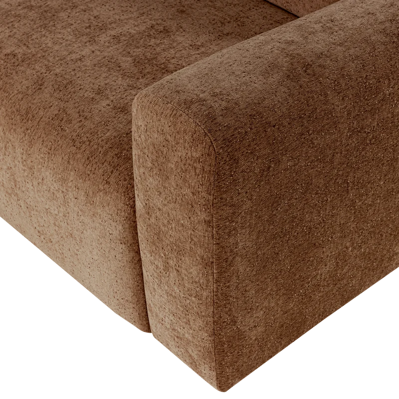 Umina 3-Sitzer-Sofa slub chenille Hellbraun
