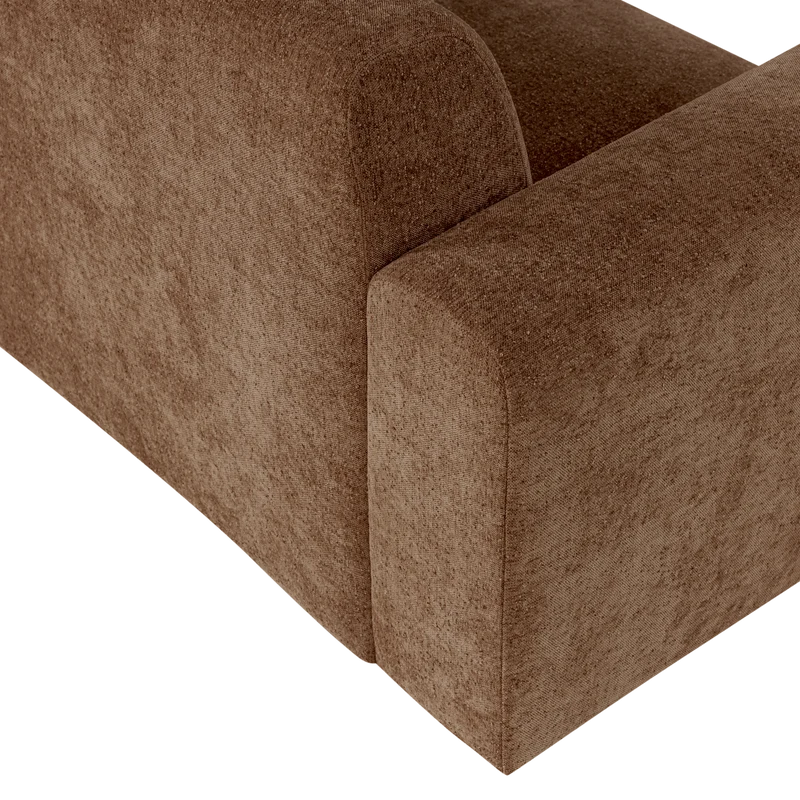 Umina 3-Sitzer-Sofa slub chenille Hellbraun