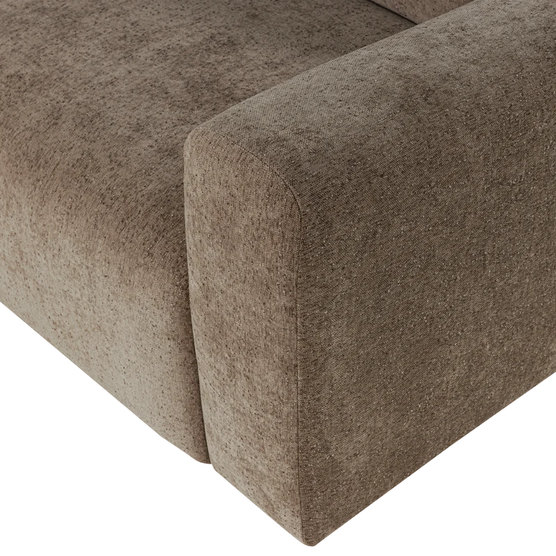 Umina 3-Sitzer-Sofa slub chenille khaki